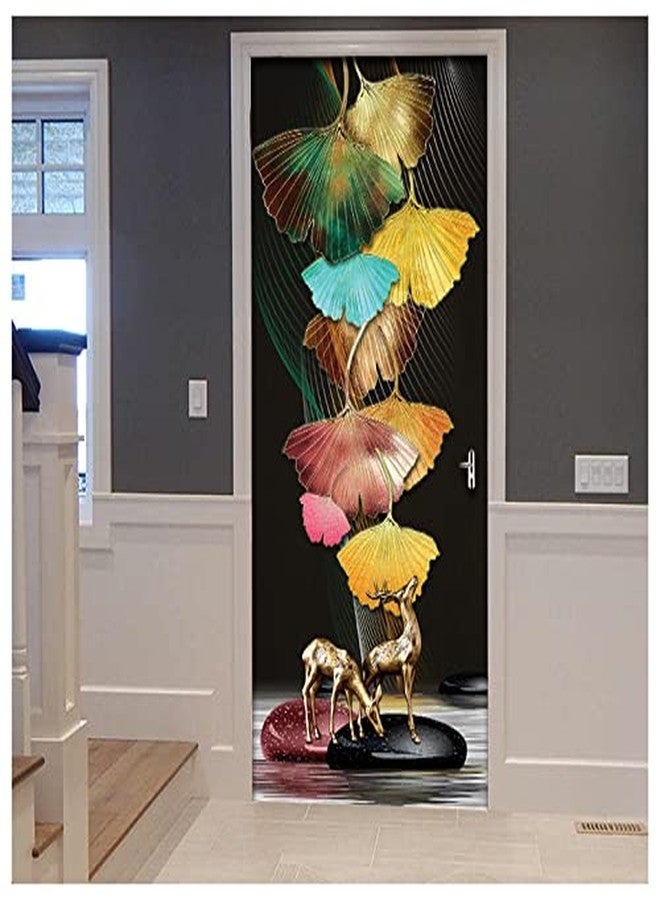 BP Design Solution Lisai Vinyl Door Sticker Wallpaper for Door, Almirah, Table, Ac, Fridge 36x 78 inch-Self-Adhesive - Image 3